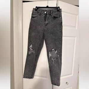 Wild Fable Gray Distressed Straight Leg Jeans